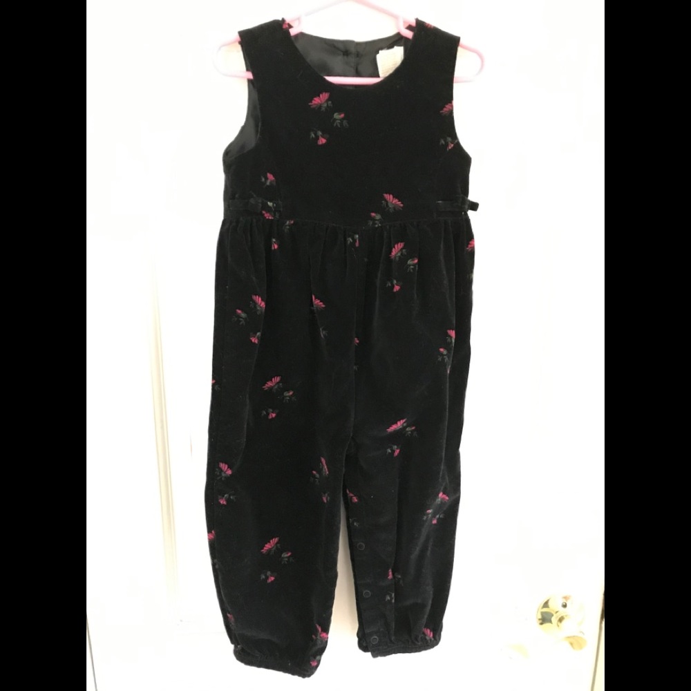 Baby Gap girls 30-36 months Floral Overall Set